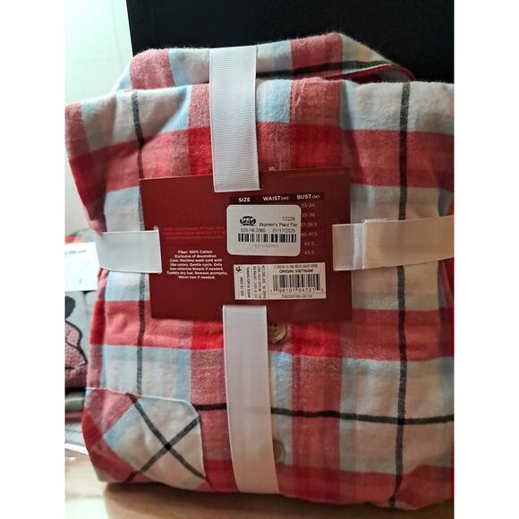Wondershop 2 Piece Sleep Set Womens XS Red Flannel - Picture 2 of 4